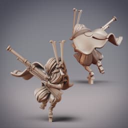 Tengu Gunner - Hokibo, Daitengu Zuijin (Pre-supported) 3d model