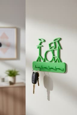 Modern Wall-Mounted Key Holder – Minimalist 3D Printable Entryway Organizer 3d model
