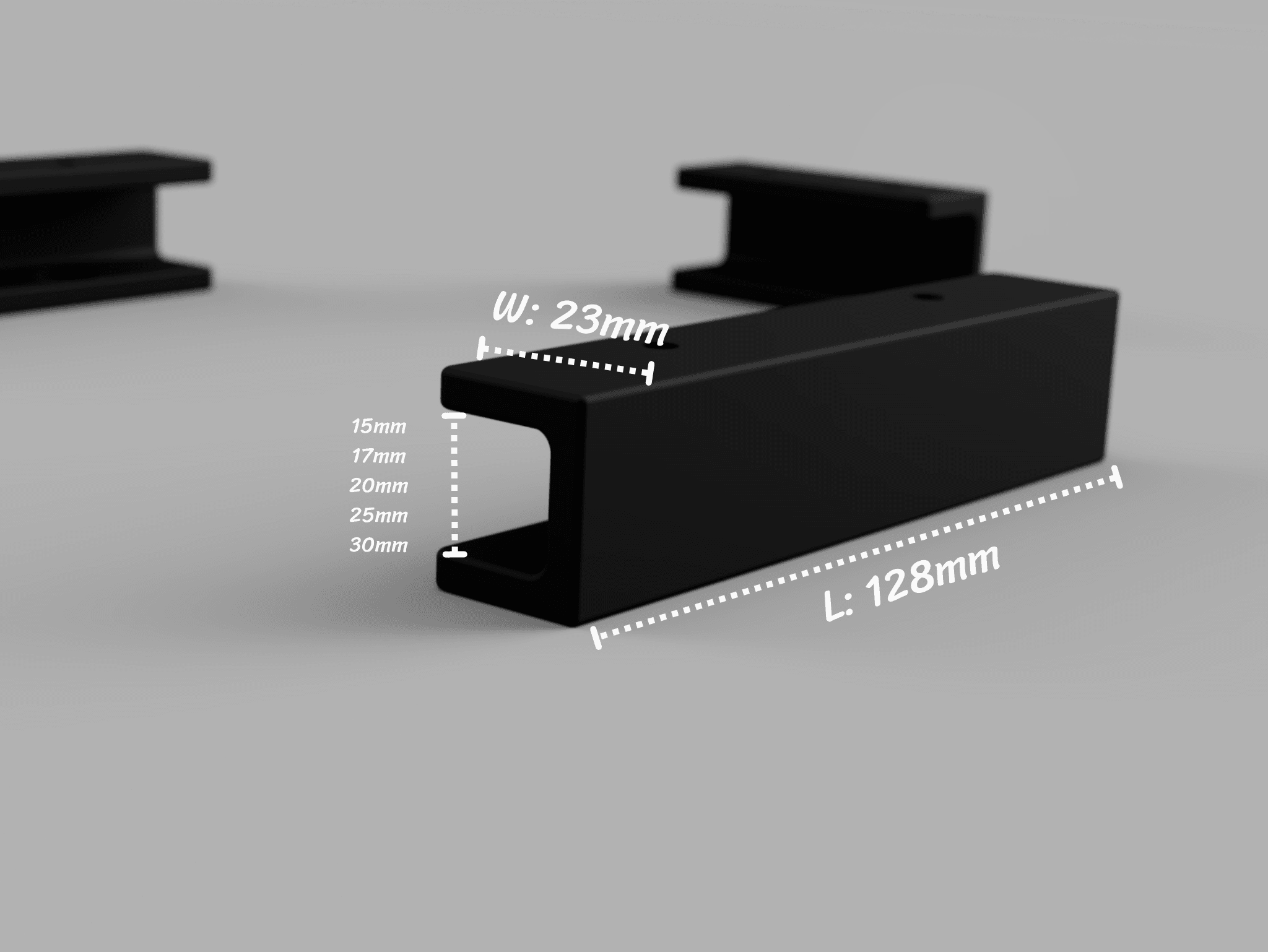 Under Desk Laptop Mount 3d model