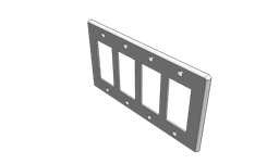Four Gang Rocker Switch Style Wall Plate (Original Replacement) 3d model
