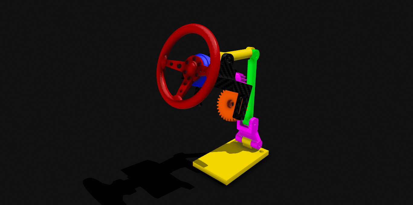 RC Drift 1:10 Steering System with Servo 3d model