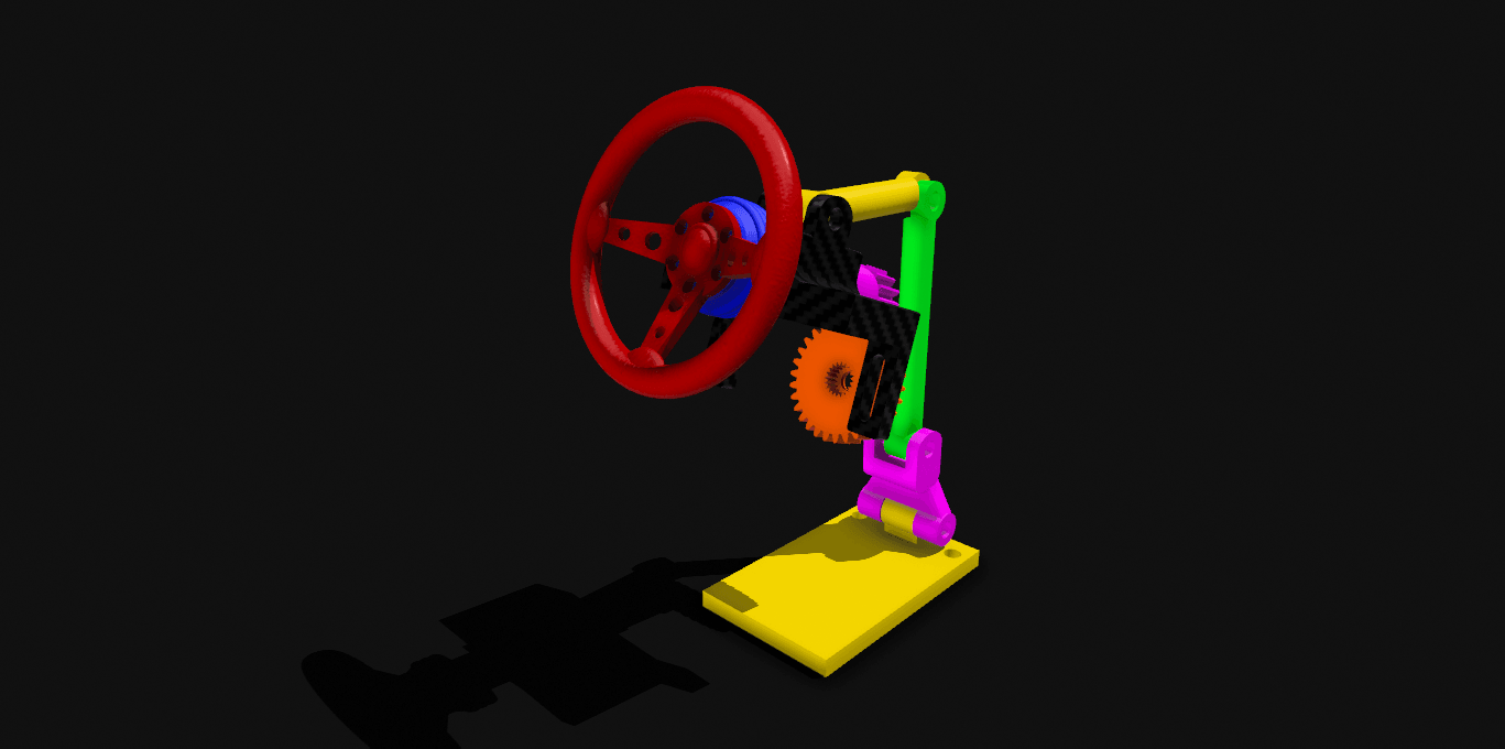 RC Drift 1:10 Steering System with Servo 3d model