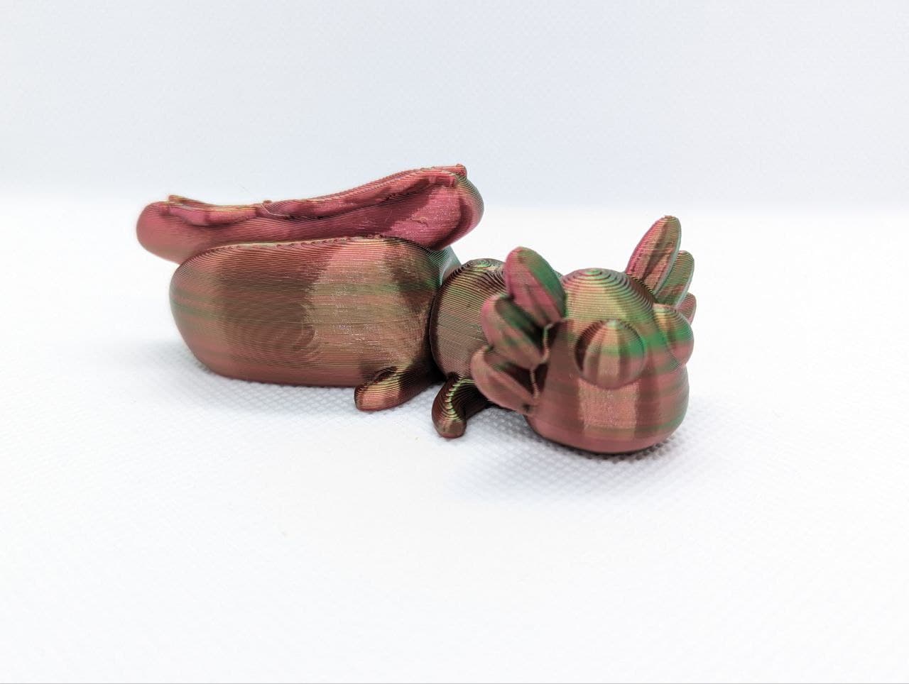 Cute Flexi Axolotl - Hotdogotl 3d model