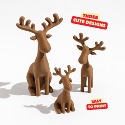 REINDEER FAMILY ABSTRACT / CHRISTMAS DECOR / HOMEDECOR / TABLEDECOR 3d model