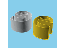 LATIN SMALL LETTER E, nestable box (v1) 3d model