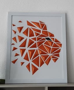 Geometric Lion wall art - A 3d model