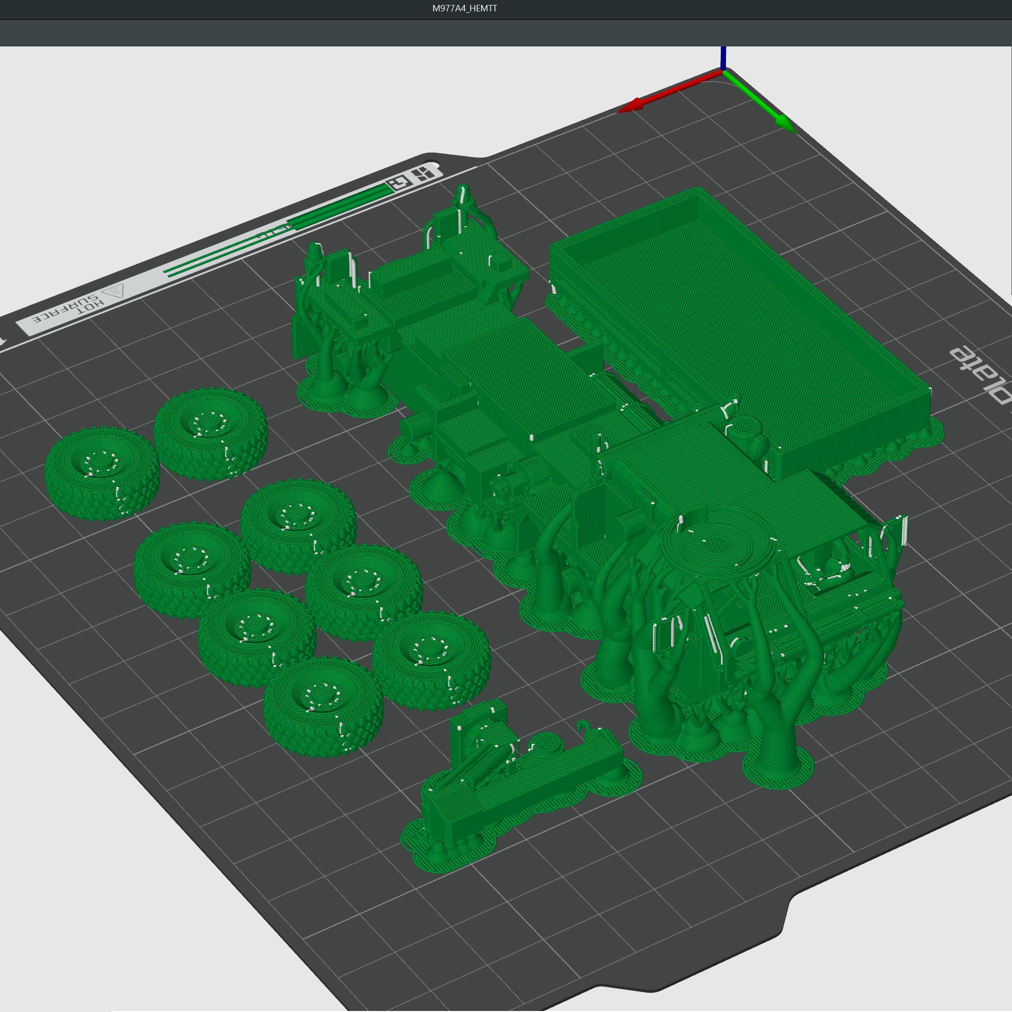 M-977A4 HEMTT 3D Print STL Model 3d model