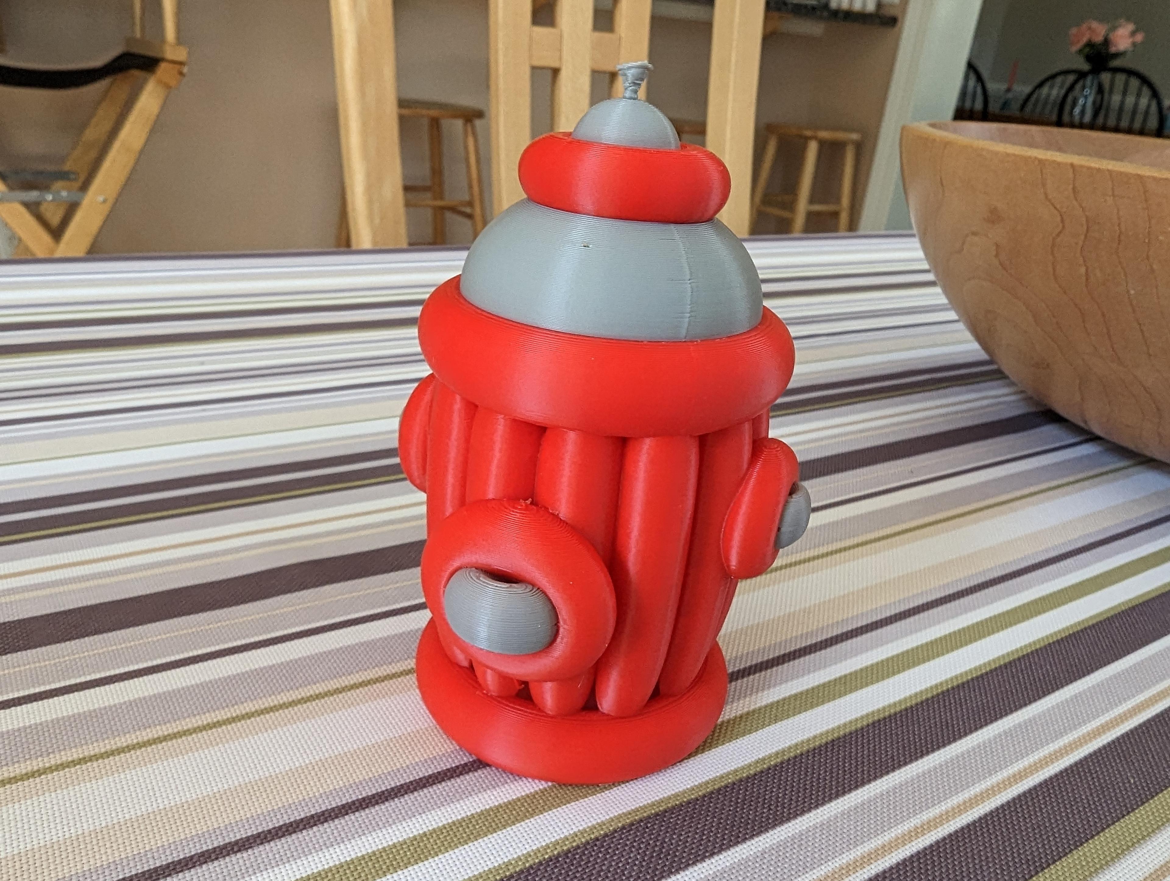 Balloon Fire Hydrant - Colored and printed in ABS on the Bambu X1C with AMS. - 3d model