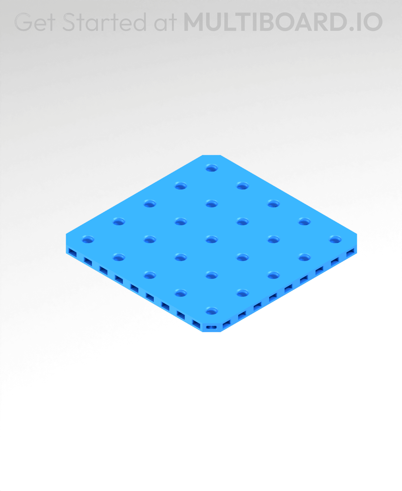5x5 MU - Small Thread Offset MU - MultiBoard Plate 3d model
