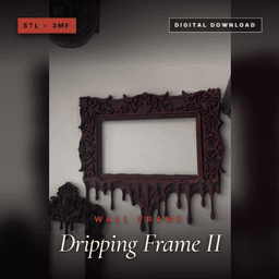 Dripping Frame Victorian Gothic Wall Decor Dark Academia Gothic Picture Frame 3d model