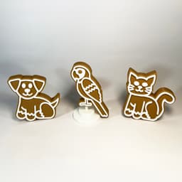 Christmas Gingerbread Pet Collection β Dog, Cat and Parrot STL Bundle! β Quick, Easy, and Adorable! 3d model