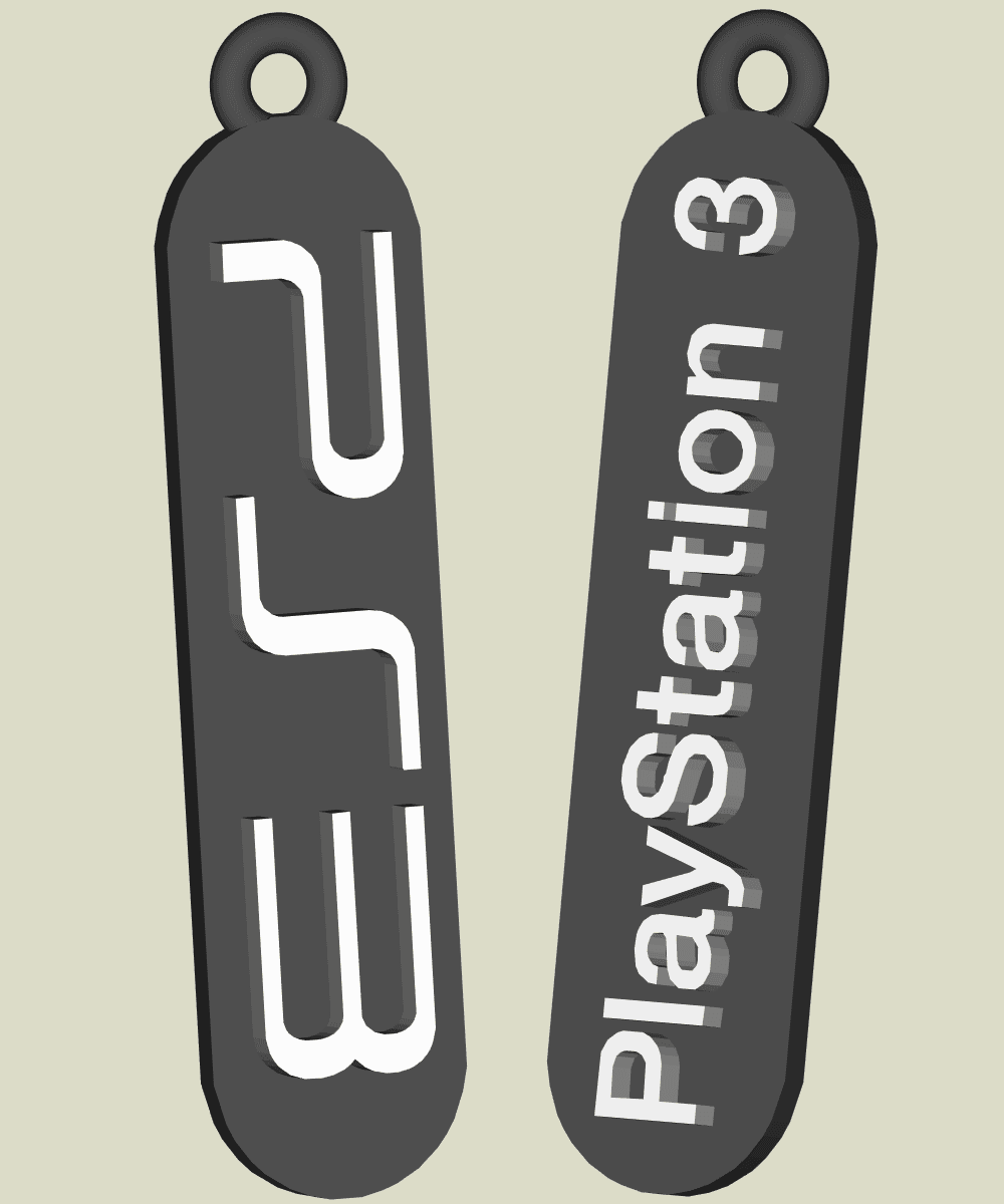 PS3 earring, key chain, dogtag, jewlery 3d model