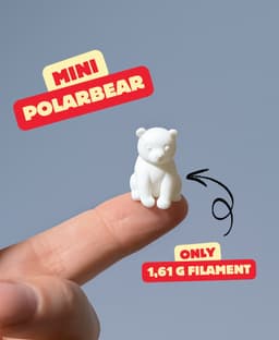 MINI POLAR BEAR / CHRISTMAS MINI FIGURE / FIGURE / FIGURINE / TABLETOP DECOR / LITTLE GIFT 3d model