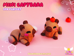 Mini Capybara Flexi Spa Playset Dioarama 3d model