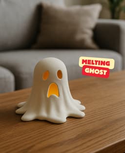 MELTING GHOST TEALIGHT / HALLOWEENDECOR / TEALIGHT COMPATIBLE 3d model