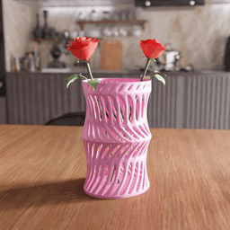 Parametric Helix Mesh Vase 3d model