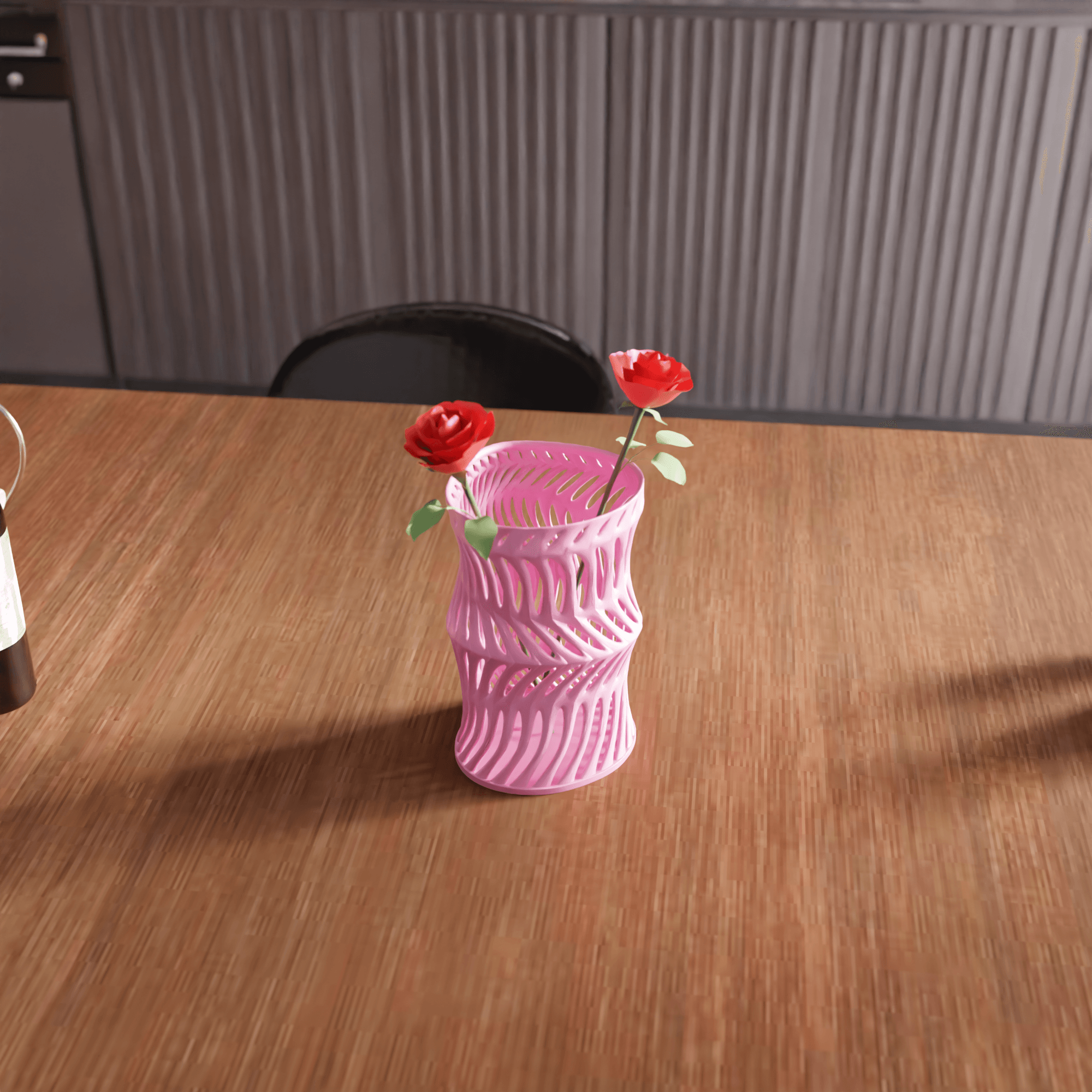 Parametric Helix Mesh Vase 3d model