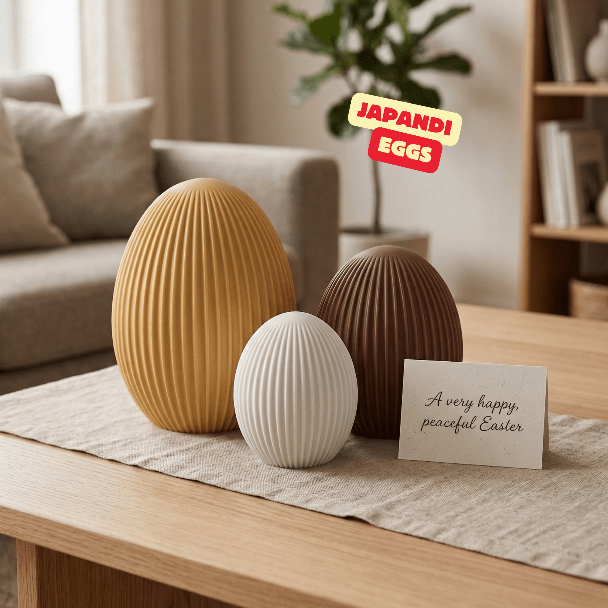 JAPANDI DECOR EGGS / CUTE EASTER DECOR / EASTER EGGS / JAPANDI DECOR / MINIMAL EASTER DECOR 3d model