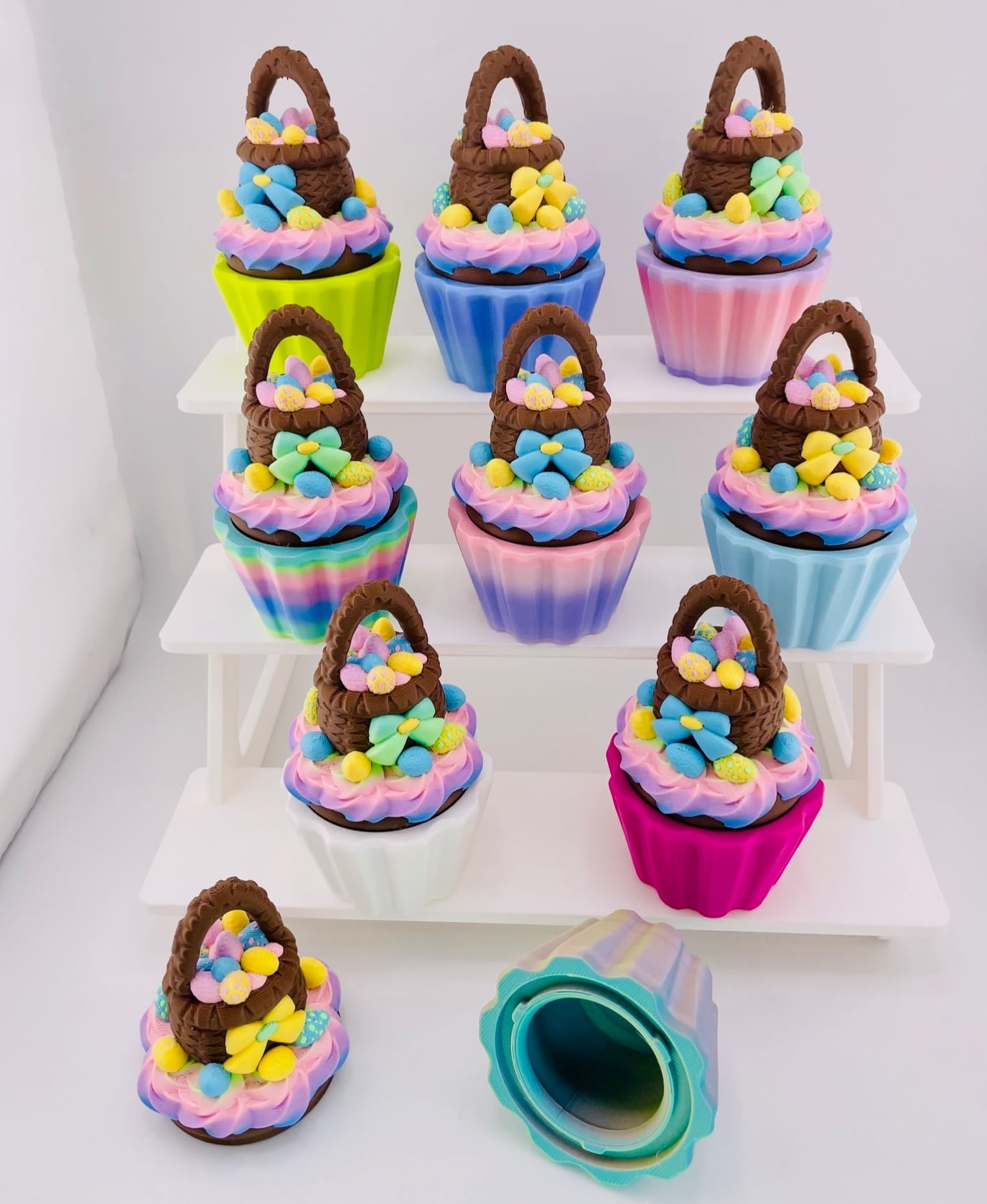 Cupcake Container -Easter Basket 3d model