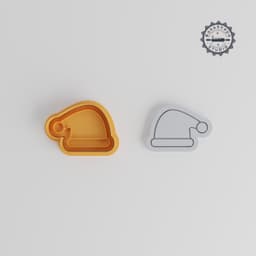 Santa Hat Cookie Cutter & Stamp Set, Festive Hat Shapes, Perfect for Cookies & Fondant, 3 Sizes in 6 Pieces PRODUCT_4936 3d model
