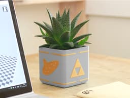 Zelda Planter - Single / Dual Extrusion Minimal Planter 3d model