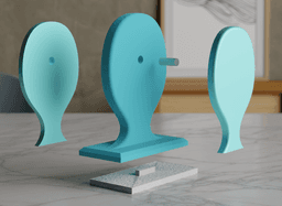 Sleek Headphone Holder: Elevate Your Workspace 3d model