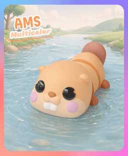 Flexi Beaver Keychain (Multicolor) 3d model