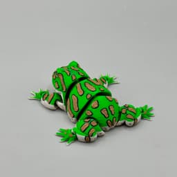 Articulated Pacman Frog | Pre-Painted + Optional 8mm Glass Eye Version 3d model