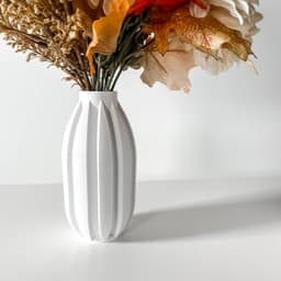 The Akin Vase, Modern and Unique Home Decor for Dried and Preserved Flower Arrangement | STL File 3d model