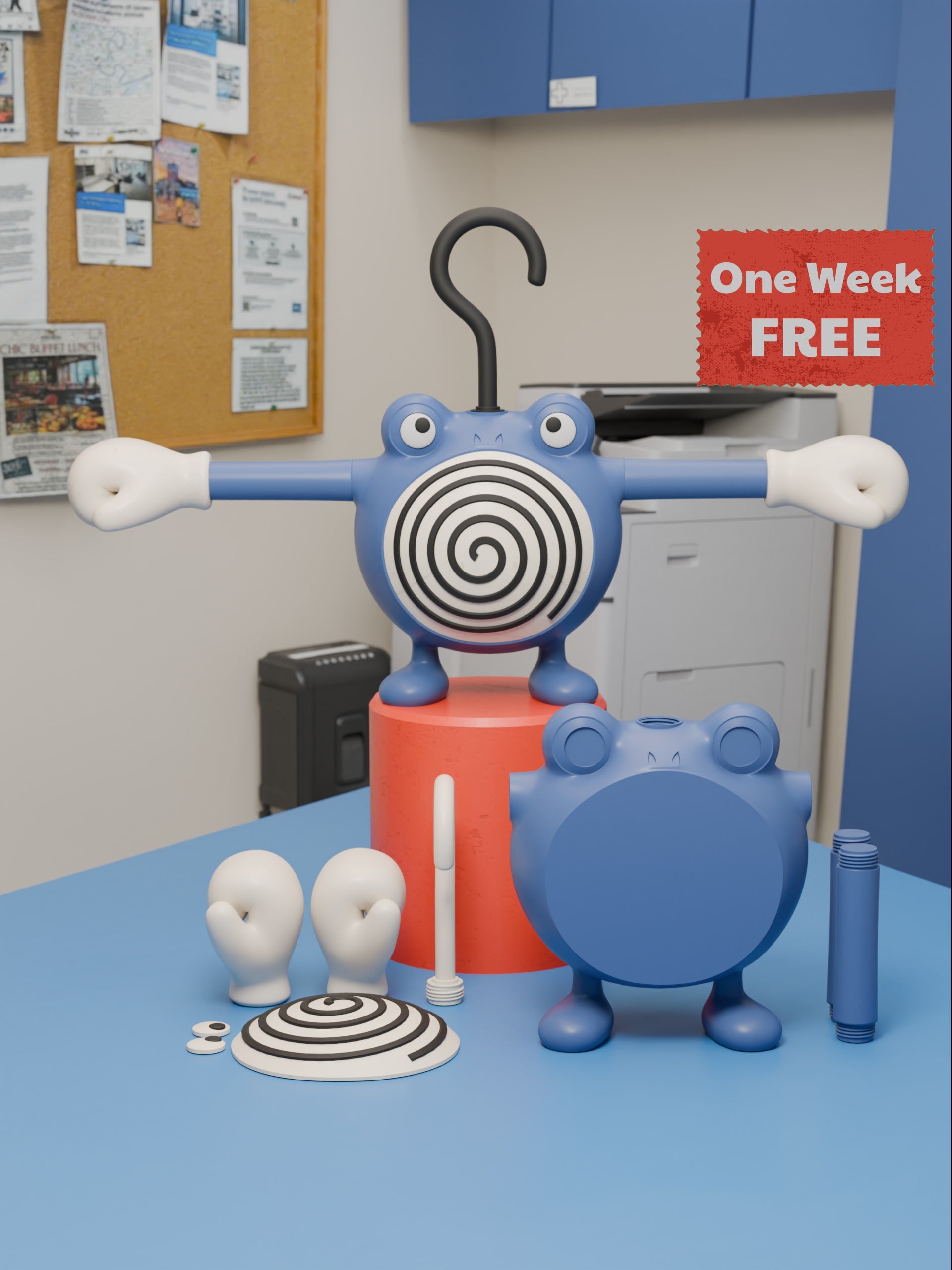 Poliwhirl Hanger Pokemon 3d model
