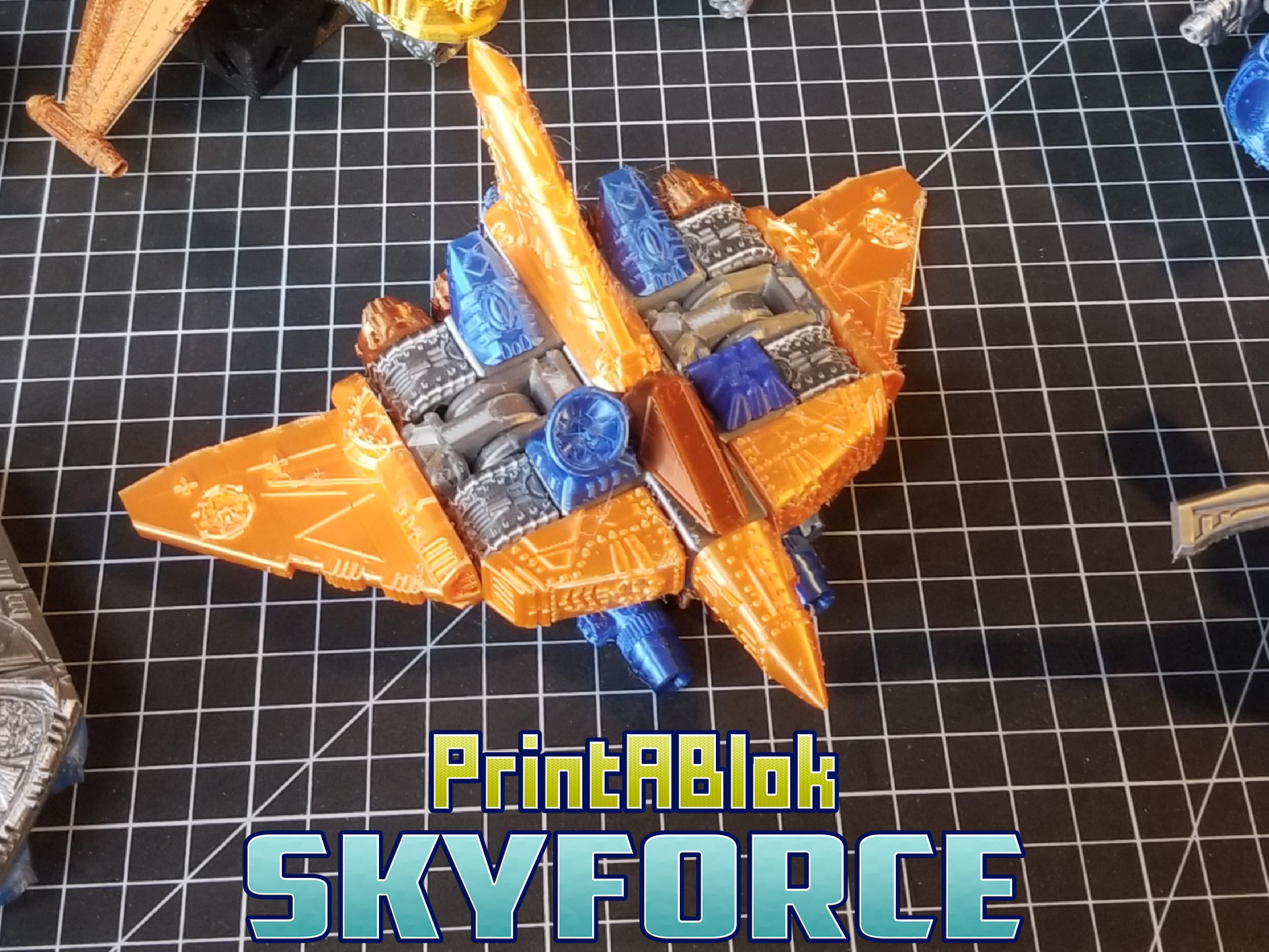 PrintABlok Deltawing Articulated Spaceship Construction Toy 3d model