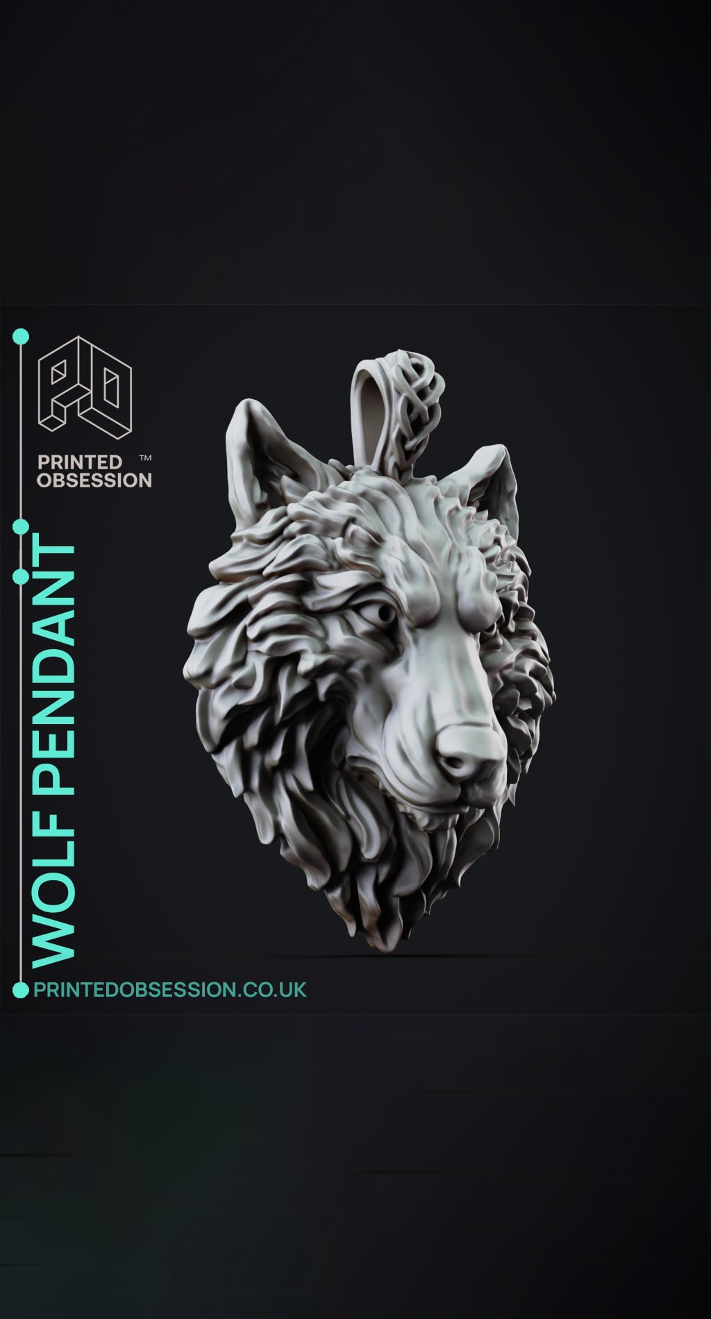 Wolf pendant - Jewellery 3d model