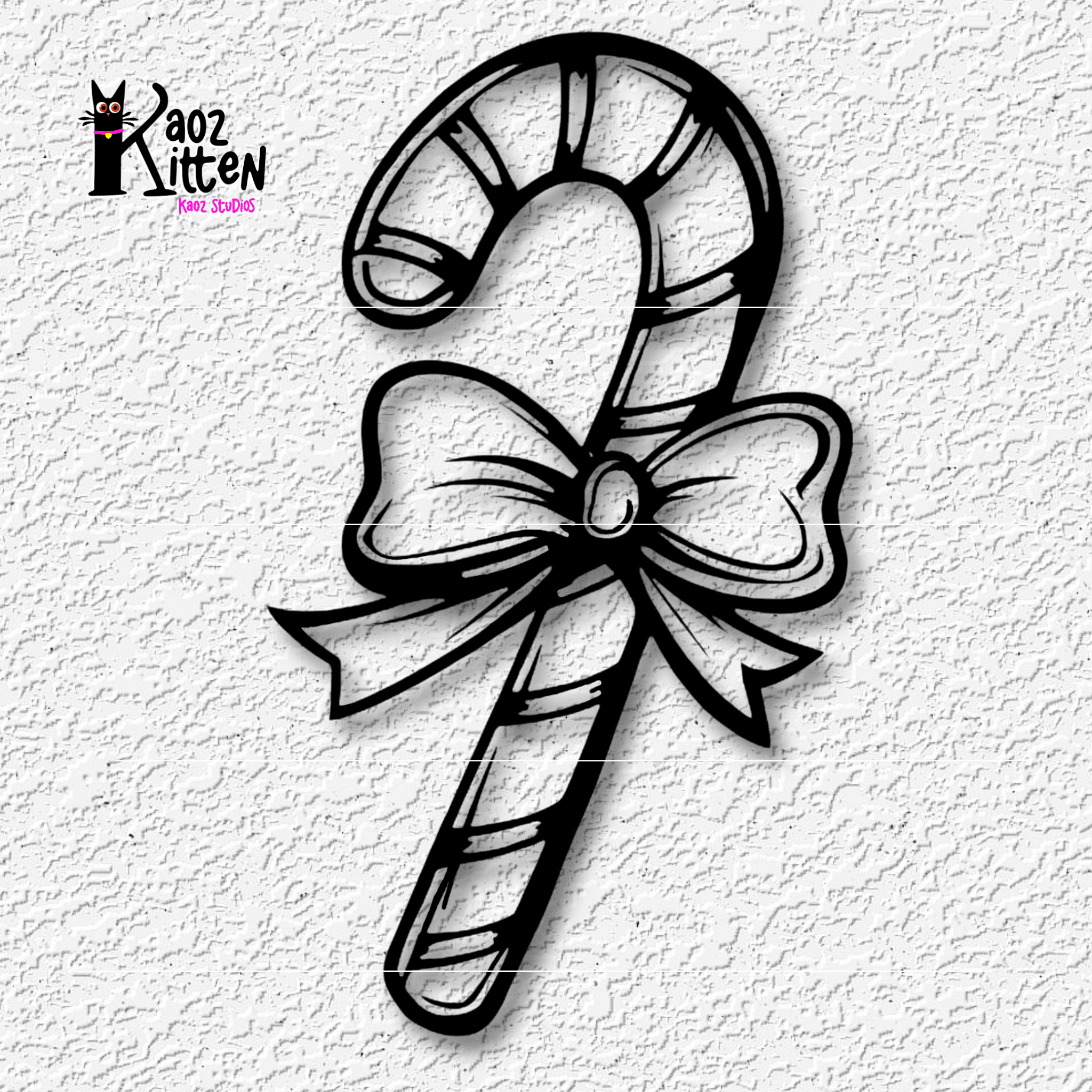 Christams candy cane ornament xmas wall art decor 3d model