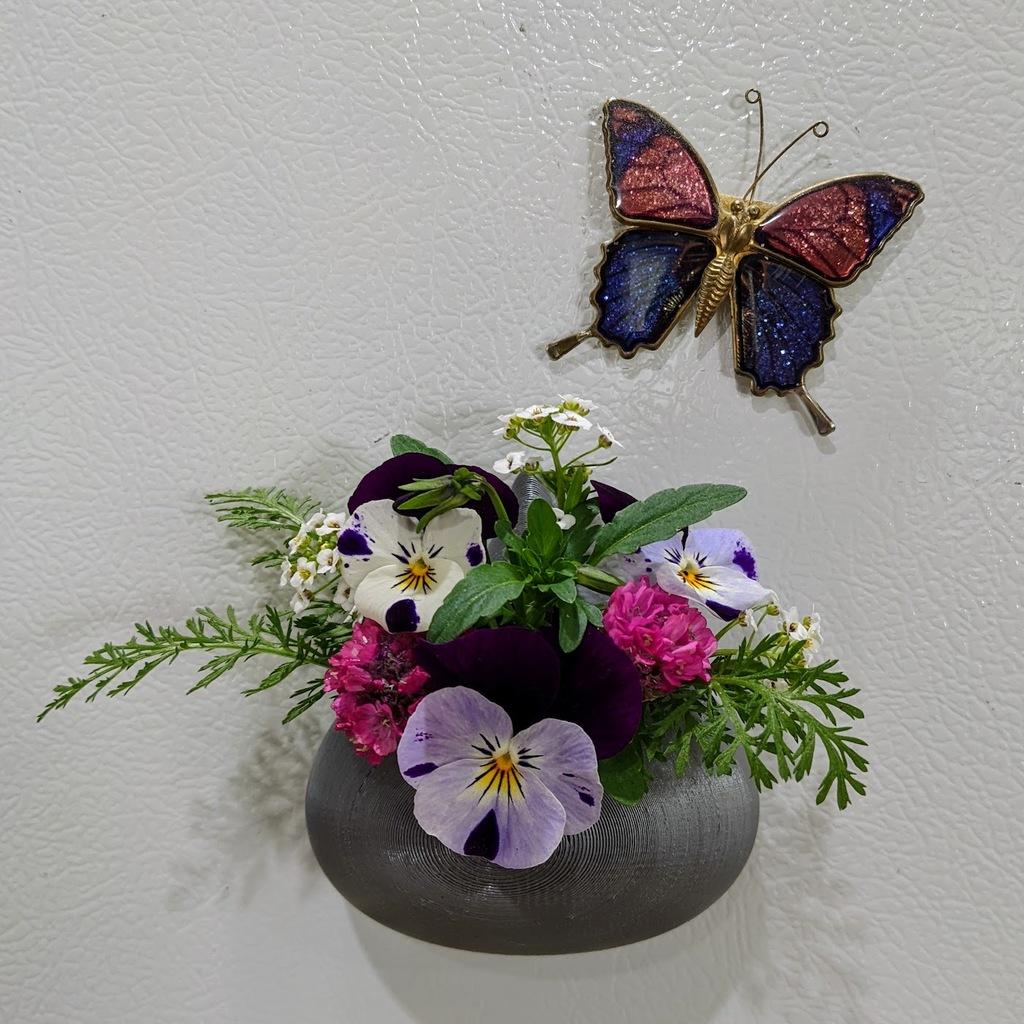 Fridge Magnet Vase or Succulent Pot 3d model