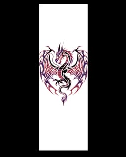 Set of Bookmarks showing tattoo designs of the Dragon 3d model