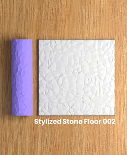 Collection Atomic-Tangerine | Stylized Stone Floor 002 | Polymer Clay Seamless Texture Roller 3d model