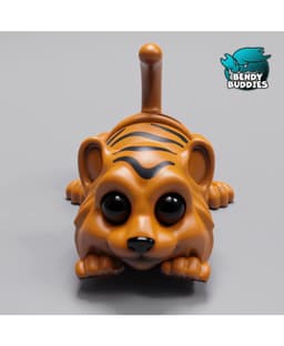 Tigerpaw Cute Tiger / Wild Animal Articulated / Print-in-Place Southern Creature / Cute Feline Cat 3d model