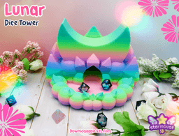 Mini Bunny Flexi + Lunar Dice Tower 3d model