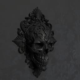 Gothic Skull Wall Mount.stl 3d model