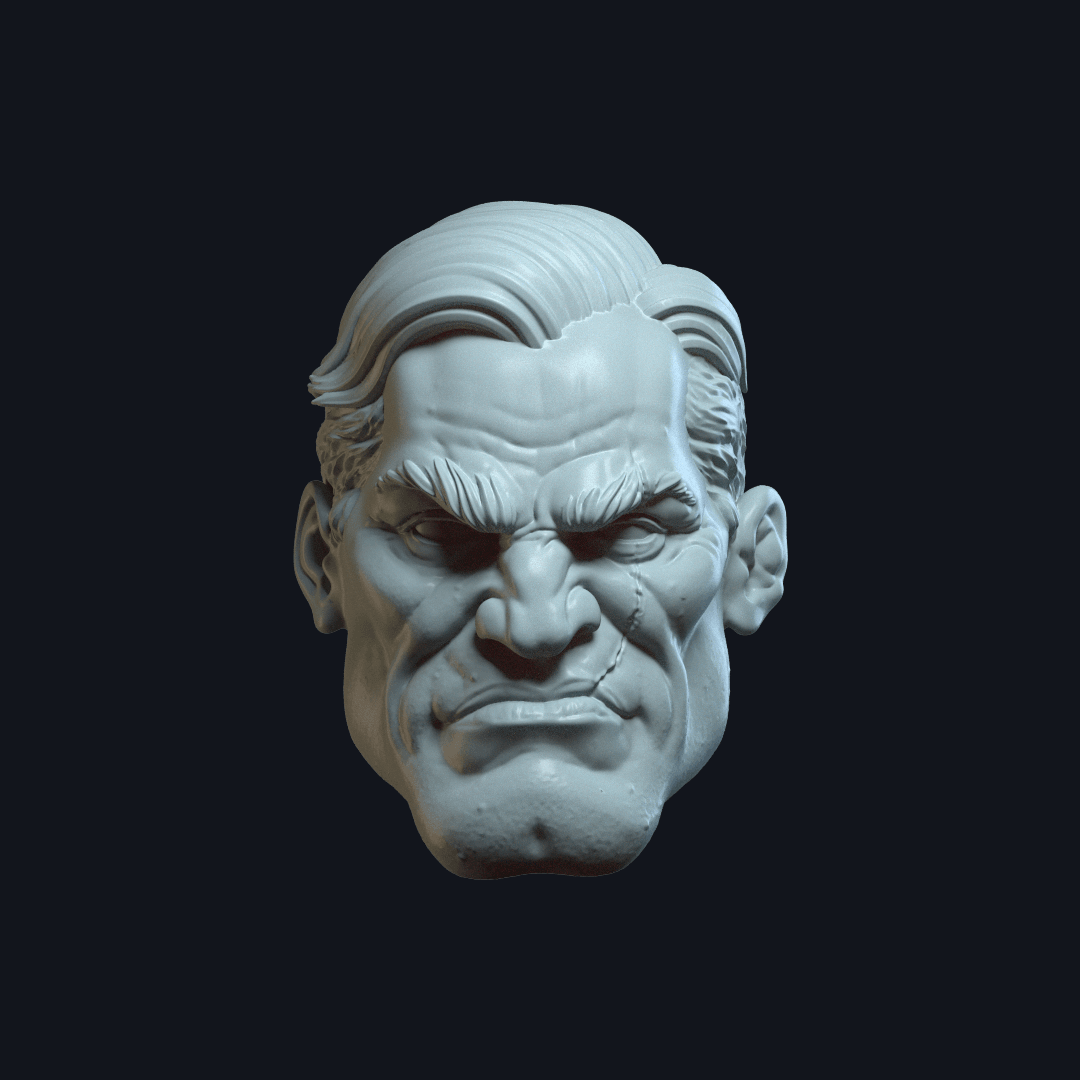 Dex v11 Action Figure Head 3d model