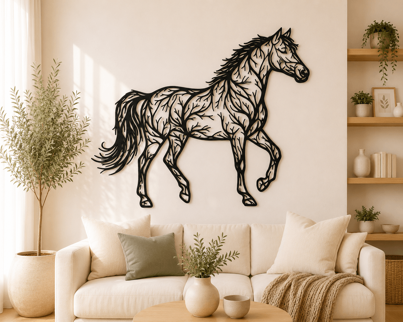 Elegant Horse 2D Wall Art.stl 3d model