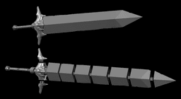 $18.99 SWORD OF MOONLIGHT HOLY MOONLIGHT GREATSWORD life size cosplay replica - Dark Souls Fan Art 3d model