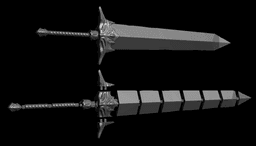 $18.99 SWORD OF MOONLIGHT HOLY MOONLIGHT GREATSWORD life size cosplay replica - Dark Souls Fan Art 3d model
