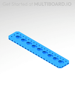 2x10 MU - Point Hole MU - MultiBoard Plate 3d model