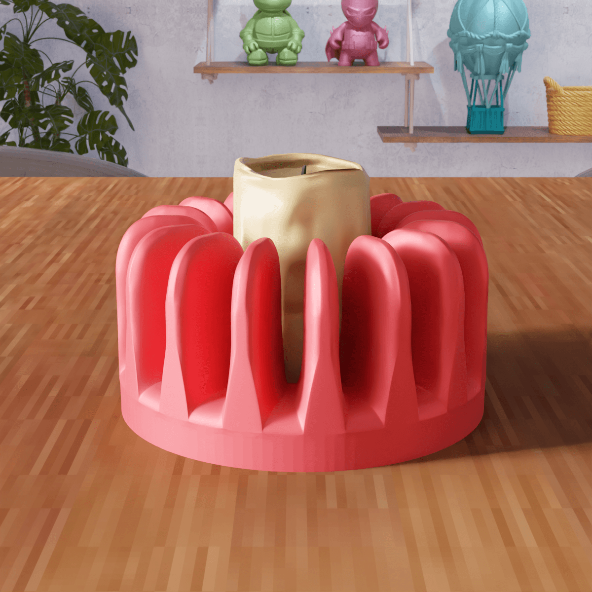 Radial Candle Holder 3d model
