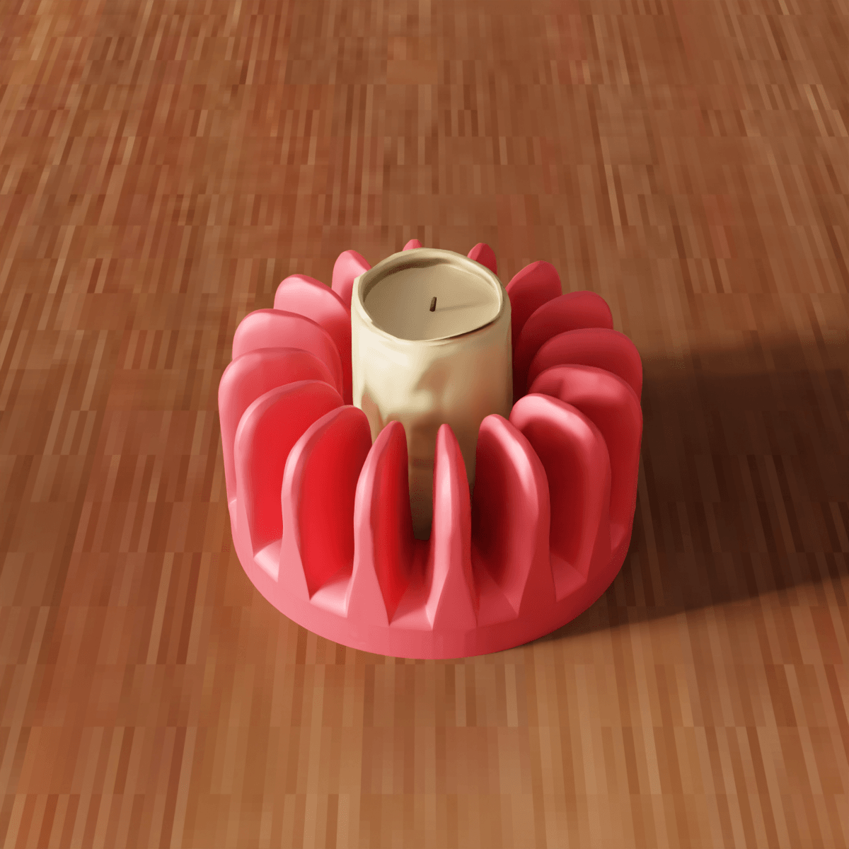 Radial Candle Holder 3d model