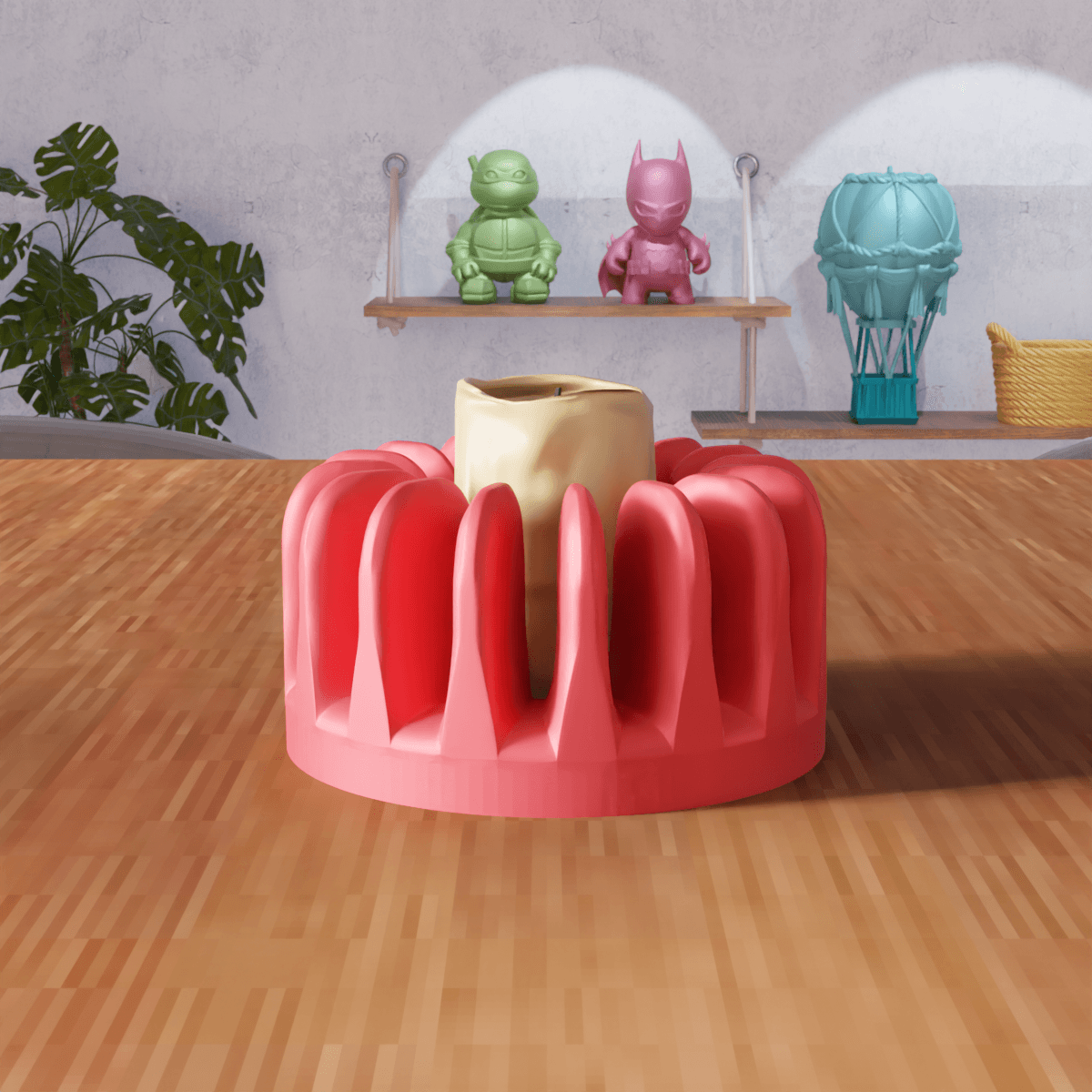 Radial Candle Holder 3d model