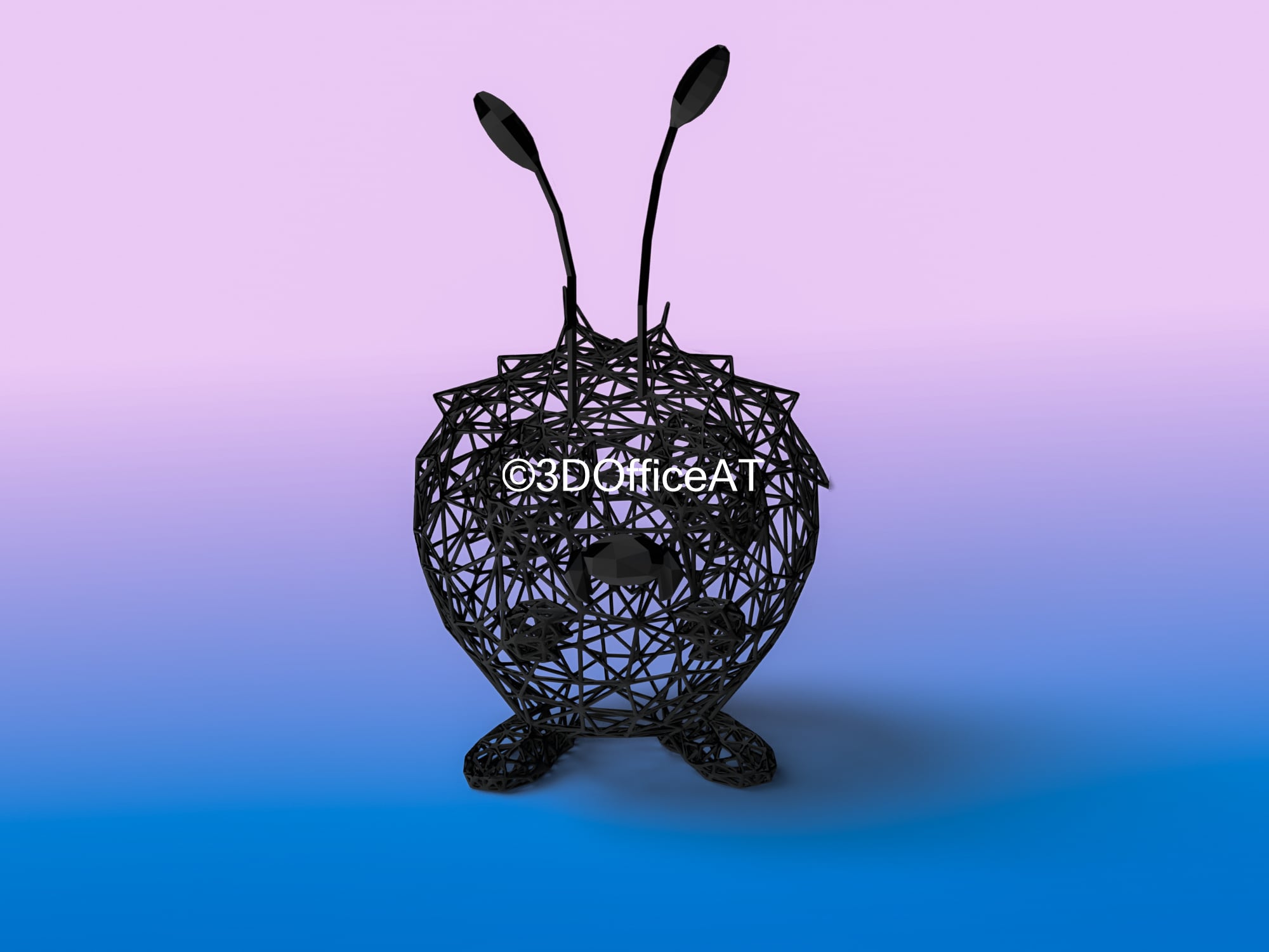 #048 Venonat Pokemon Wiremon Figure 3d model