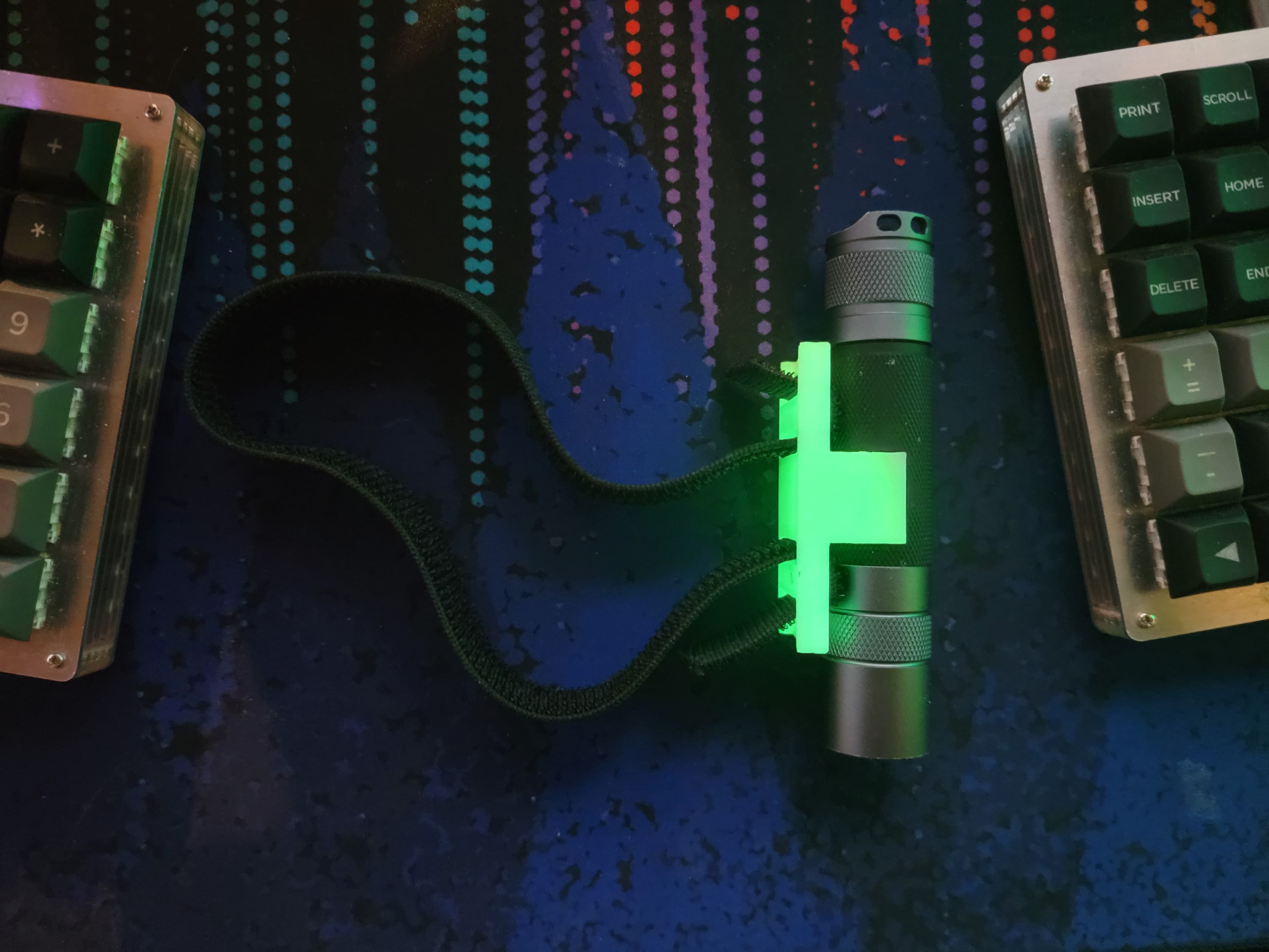 Convoy S2+ headlamp conversion #HalloWearables #HalloWearable - Glow in the dark boosted with a little UV :) - 3d model