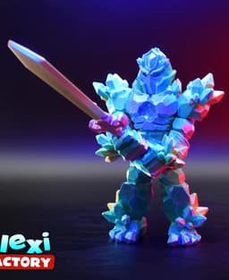 Flexi Factory Crystal Warrior with XL and 3MF Versions Included! 3d model